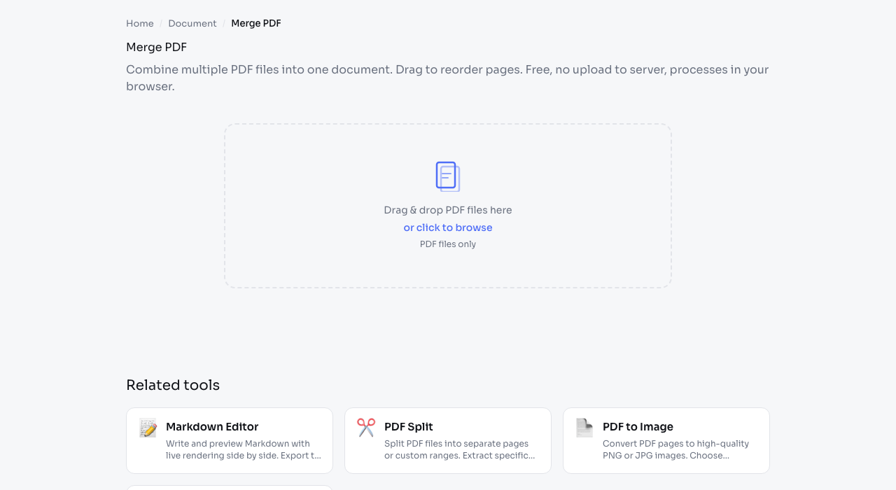 PDF Merge tool